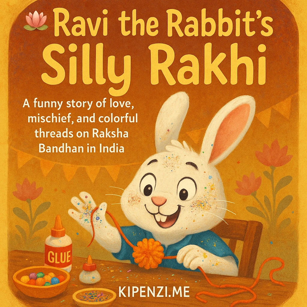Ravi the Rabbit’s Silly Rakhi - A funny story of love, mischief, and colorful threads on Raksha Bandhan in India.
